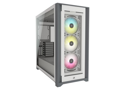 CORSAIR Mid Tower ATX Case iCUE 5000X RGB Tempered Glass - White