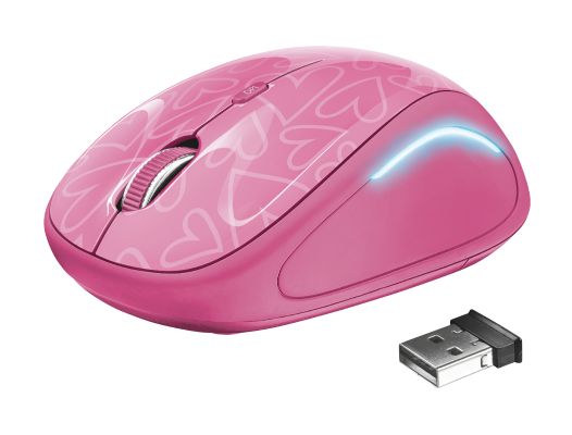Mouse Wireless Trust Yvi Fx Pink 22336