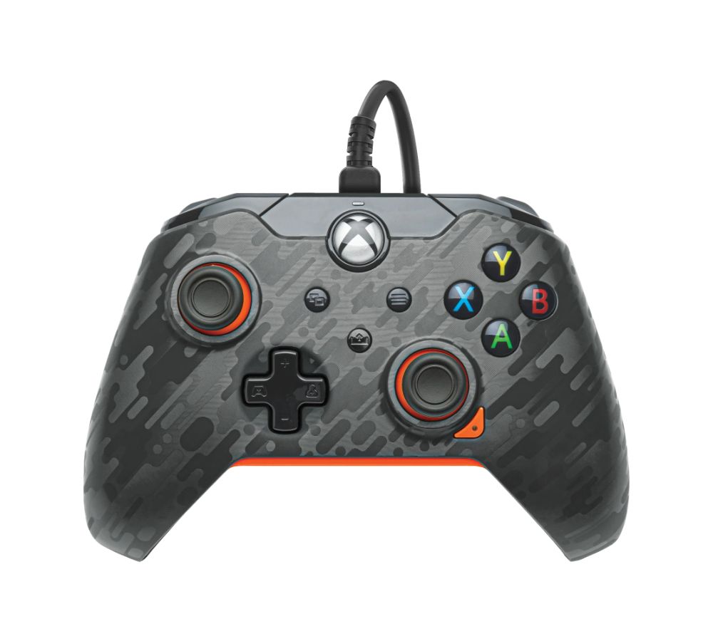 Pdp - Wired Controller for Xbox Series X/s and Pc Orange/black Camo