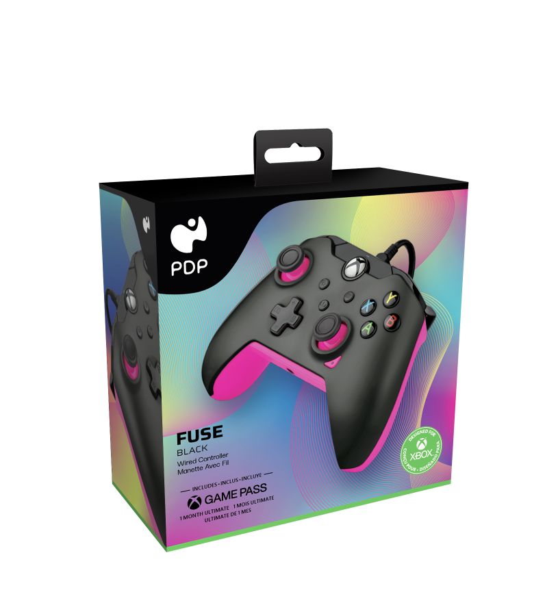 Pdp - Wired Controller for Xbox Series X/s and Pc Pink/black