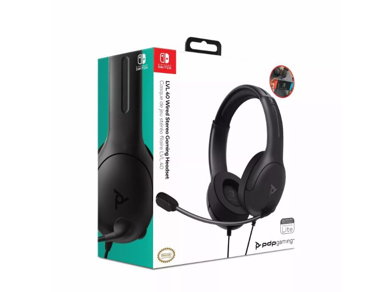 Pdp - Wired Gaming Headset for Nintendo Switch Grey Lvl40
