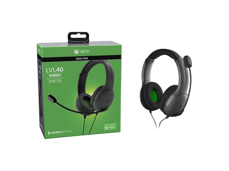 Pdp - Wired Gaming Headset for Xbox Grey Lvl40
