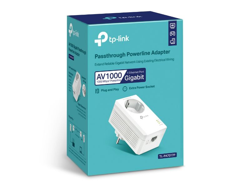 Tp-Link AV1000 Gigabit Passthrough Powerline Adapter (TL-PA7017P)