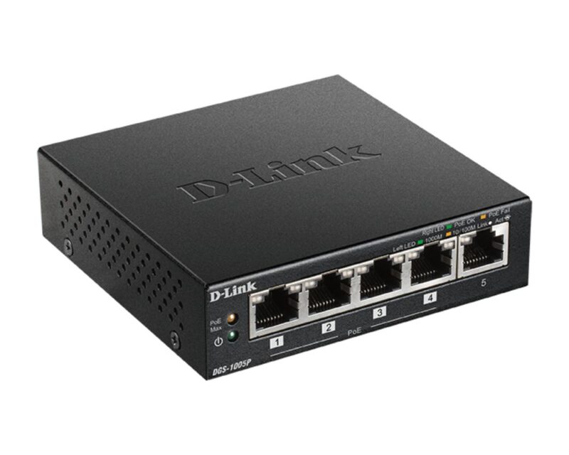 D-link 5-port Desktop Gigabit Poe+ Switch (dgs-1005p_