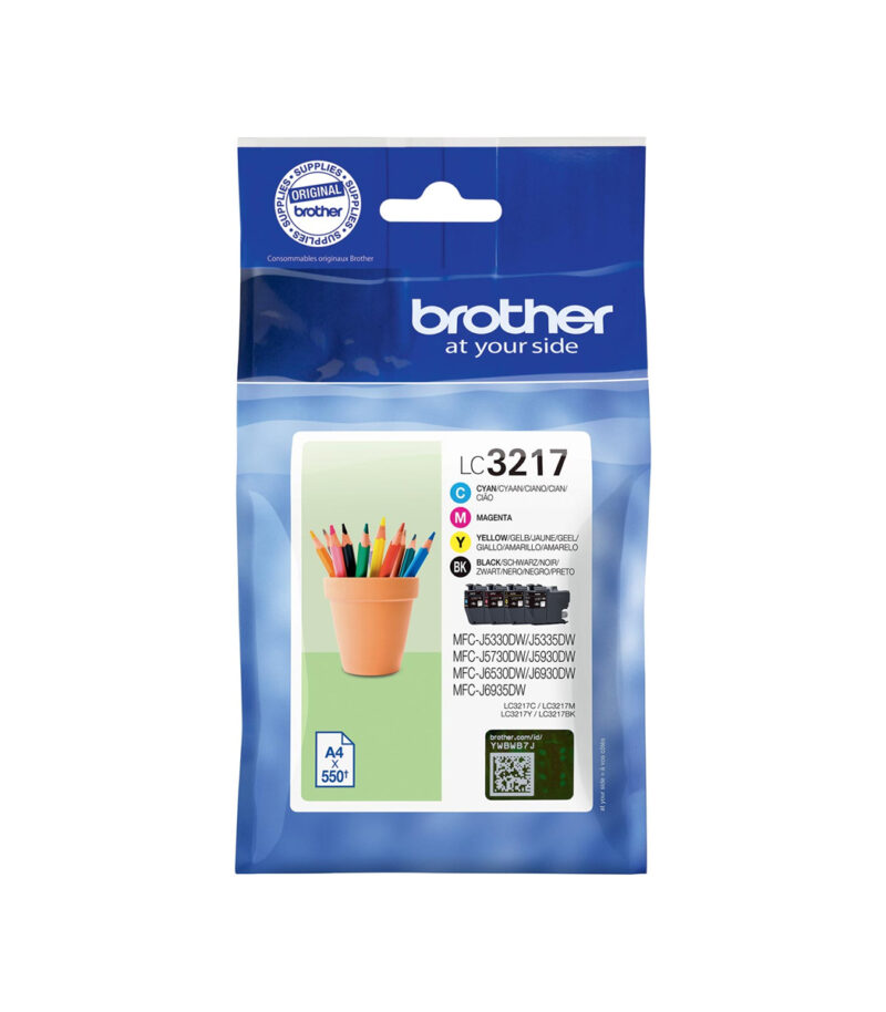 Ink Brother LC-3217VAL Value Pack  Black, Cyan, Magenta, Yellow - 2200Pgs