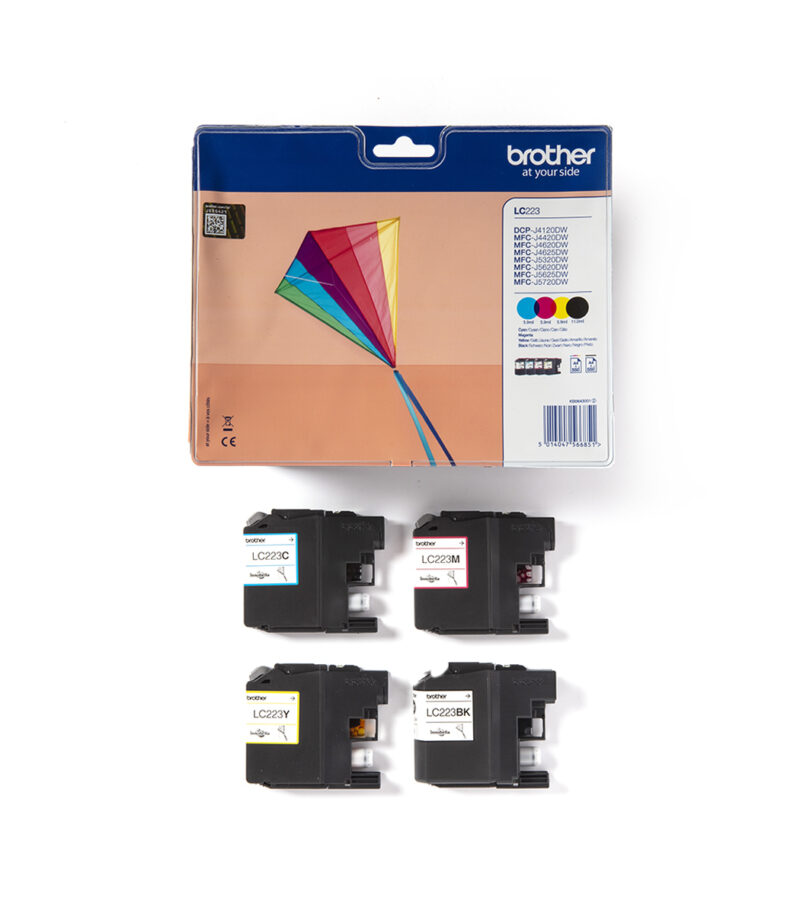 Ink Brother LC-223VALBP Value Pack Black,Cyan, Magenta, Yellow - 2.200k