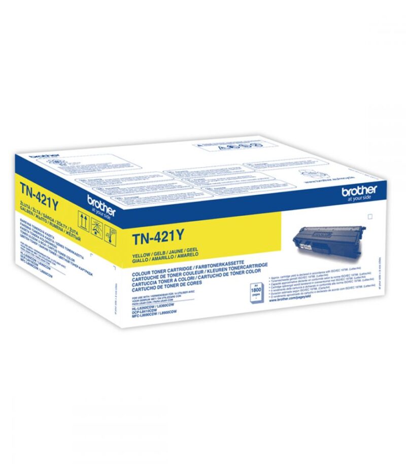 Toner Laser Brother TN-421Y Yellow - 1.8K Pgs