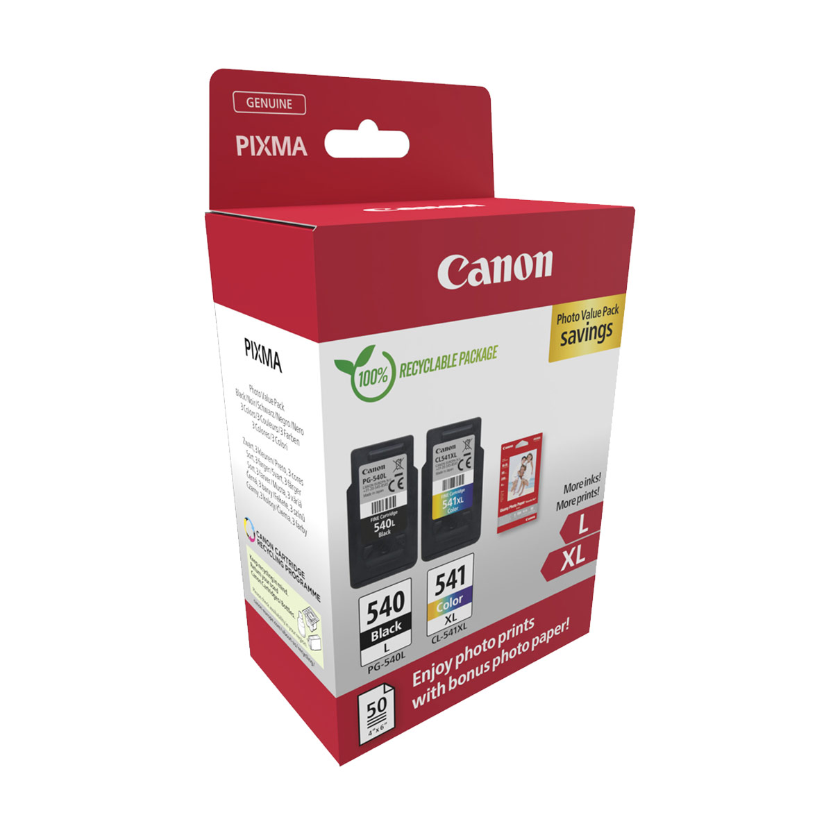 Canon Μελάνι Inkjet PG-540L, CL-541XL Ph.Value Pack Canon Μελάνι Inkjet PG-540L, CL-541XL Ph.Value Pack