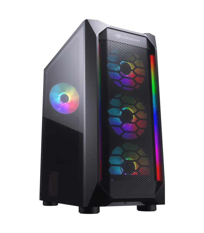 Cougar MX410 Mesh-G RGB Gaming Midi Tower Case Μαύρο - CGR-5VM6B-MESH-G-RGB