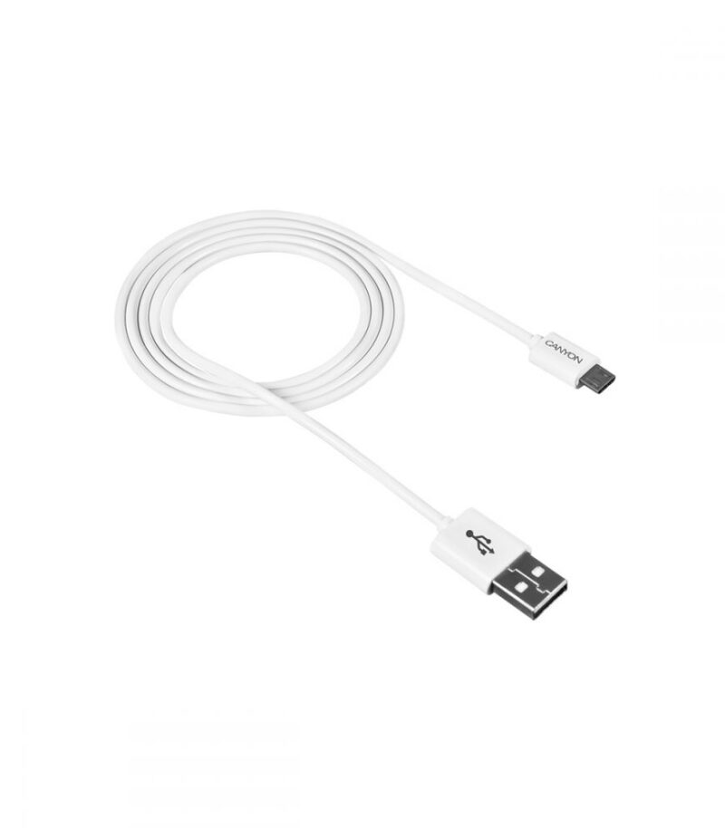 Canyon Simple Sync+Charge Cable Micro USB - USB 2.0, White, 1m - CNE-USBM1W