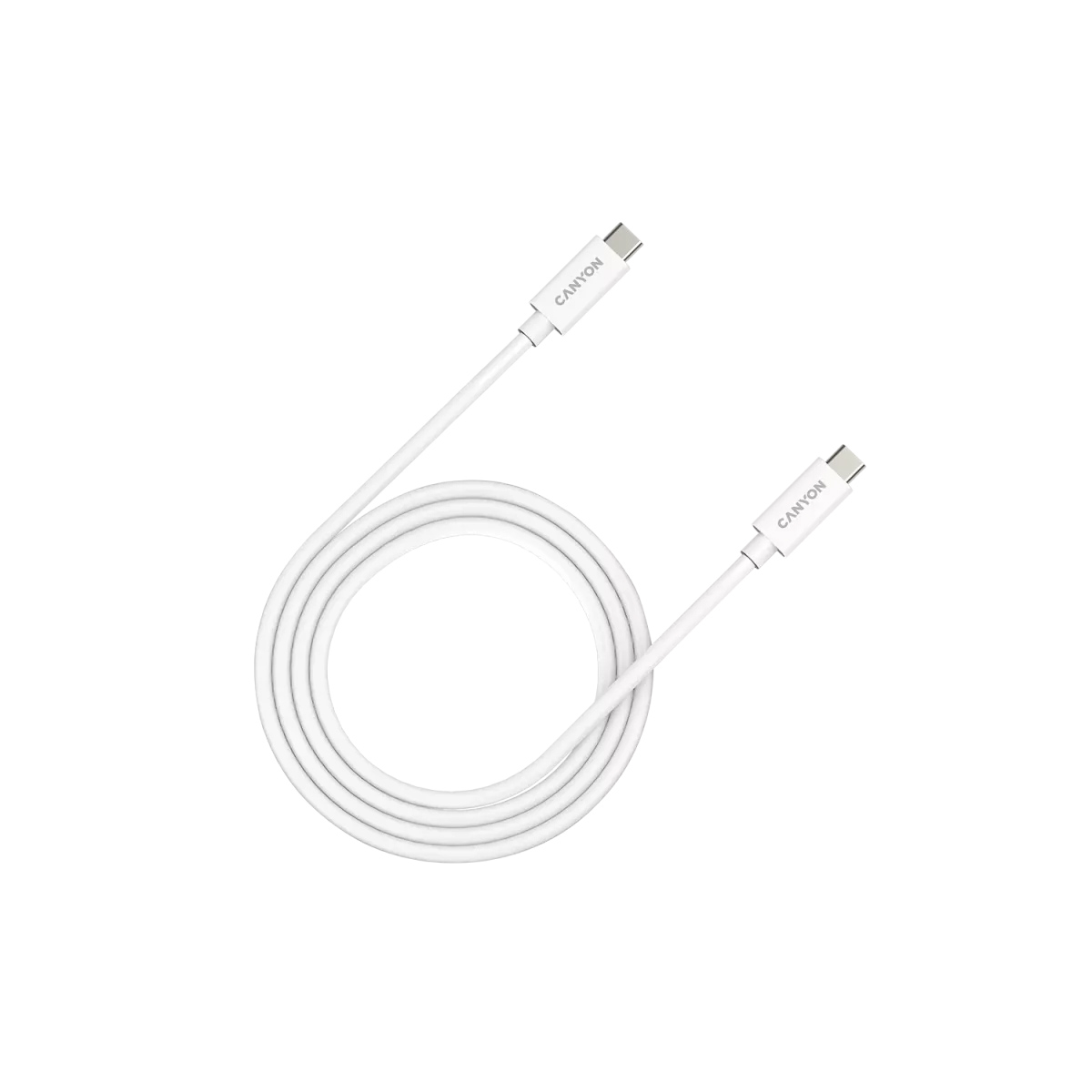 Canyon USB4 Type-C to Type-C Cable Assembly 40G 1m 5A 240W, White - CNS-USBC44W