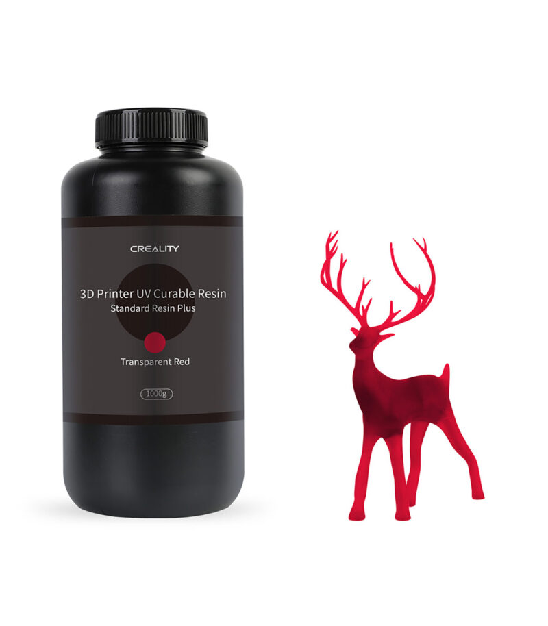 Creality Standard Resin Transparent Red  1 Kg - Plastic Bottle - 3302020088