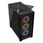 Corsair Mid Tower ATX Case iCUE 4000D RGB High Airflow 3x AF120 RGB Elite Fans - iCUE Lighting Node PRO Controller - Black - CC-9011240-WW