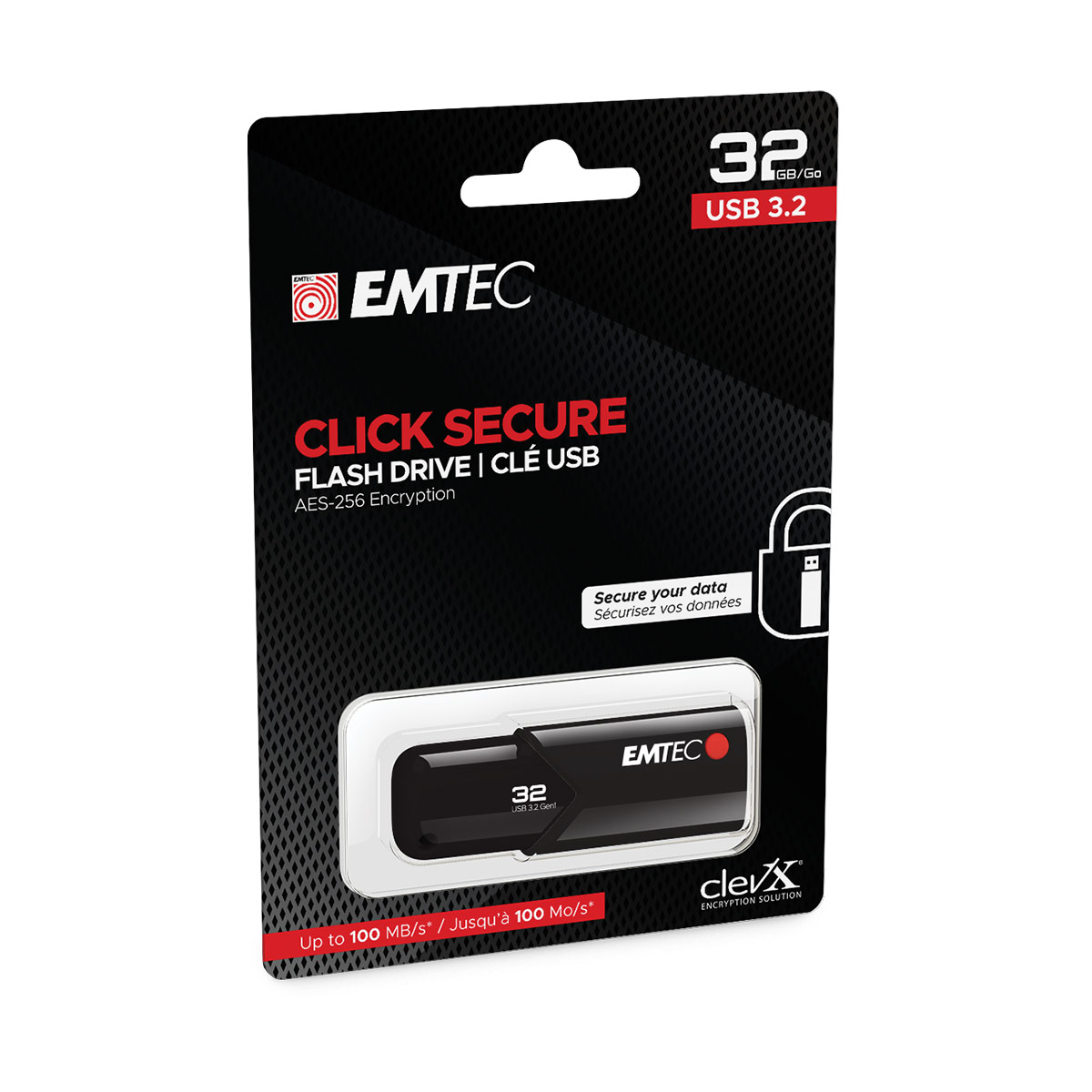 Emtec USB3.2 Click Secure B120 32GB Emtec USB3.2 Click Secure B120 32GB