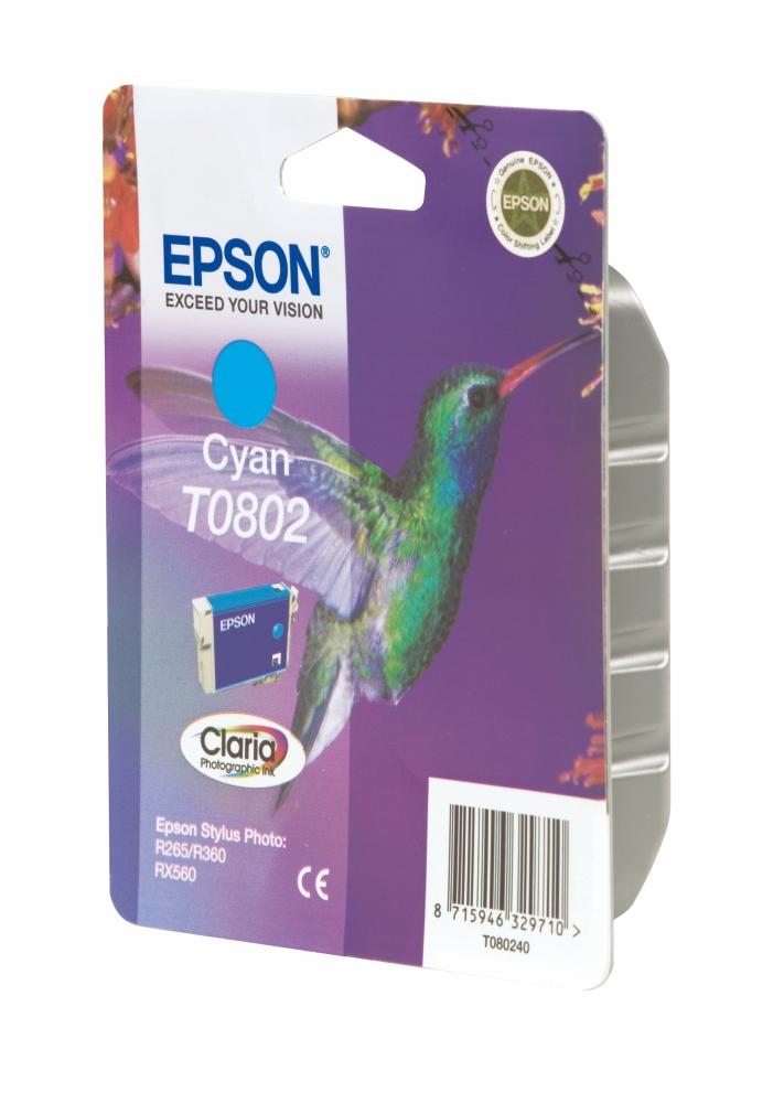 Ink Epson T0802 C13T08024020 Cyan Crtr - 900Pgs