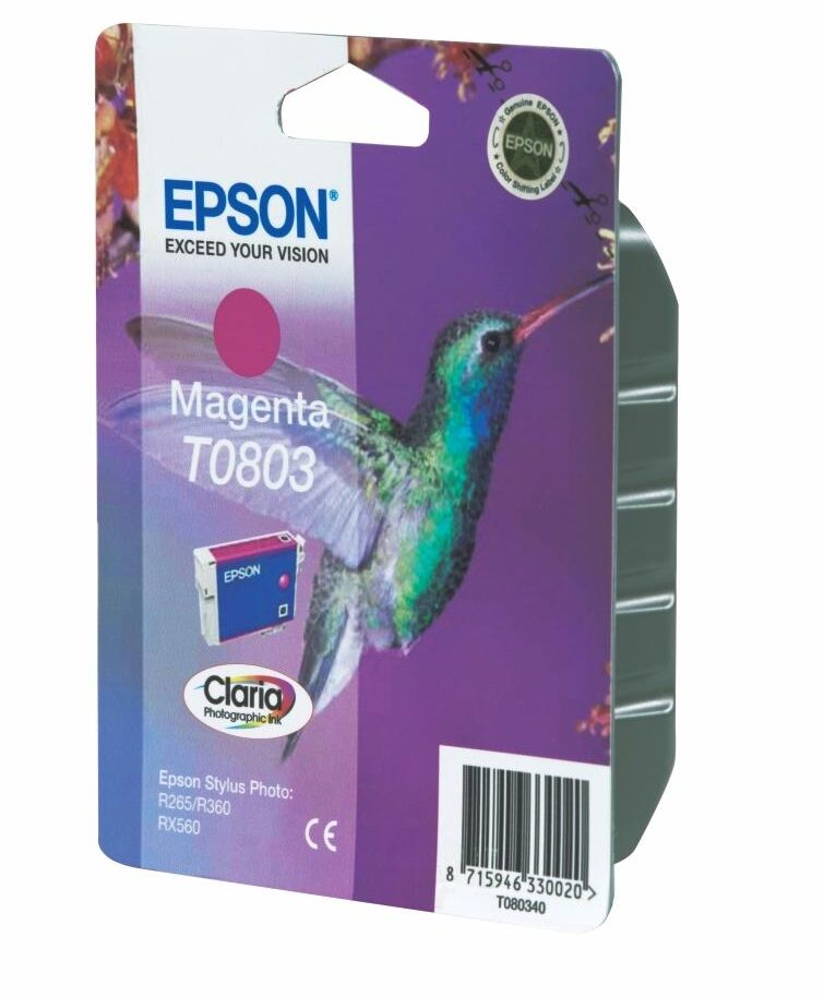 Ink Epson T0803 C13T08034020 Magenta Crtr - 440Pgs