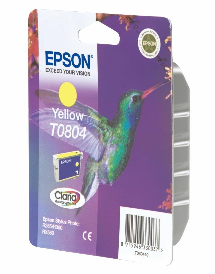 Ink Epson T0804 C13T08044020 Yellow Crtr - 460Pgs