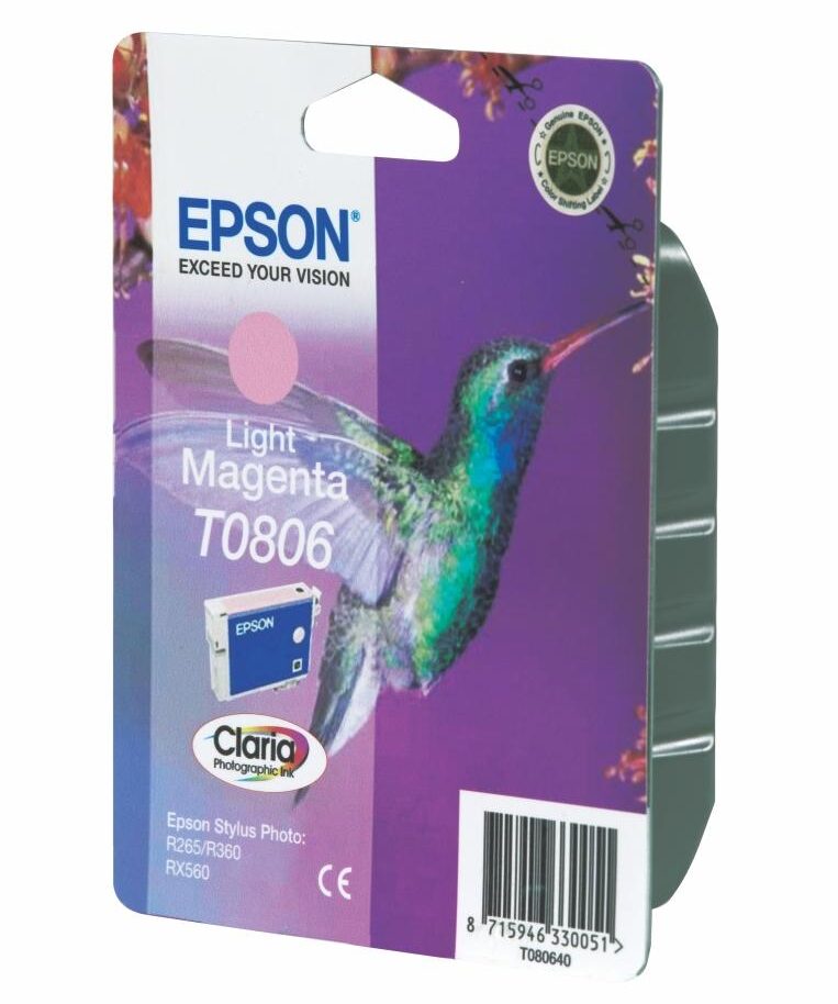 Ink Epson T0806 C13T08064020 Light Magenta Crtr - 590Pgs