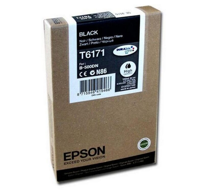 Ink Epson T6171 C13T617100 Black with pigment High Capacity