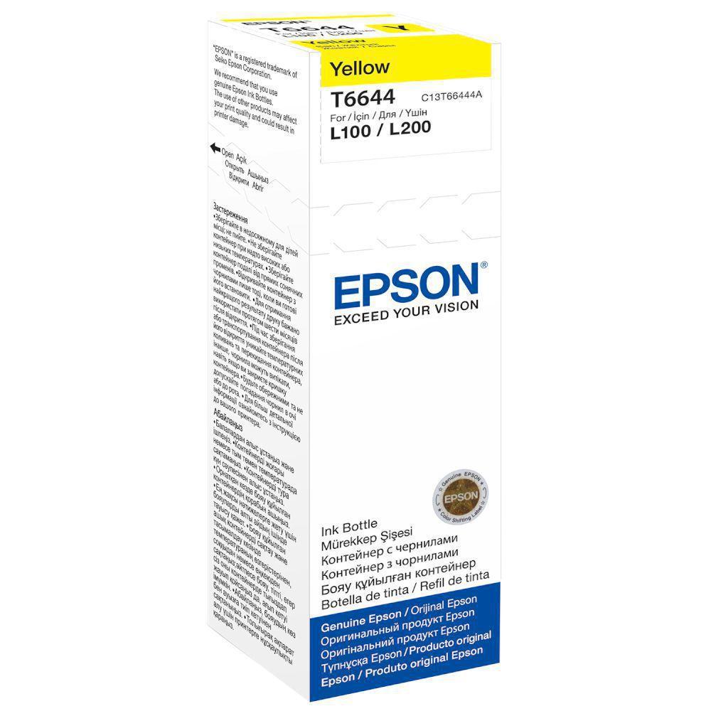 Ink Epson T66444A Yellow in bottle (70ml) Dye Colour Ink Ink Epson T66444A Yellow in bottle (70ml) Dye Colour Ink