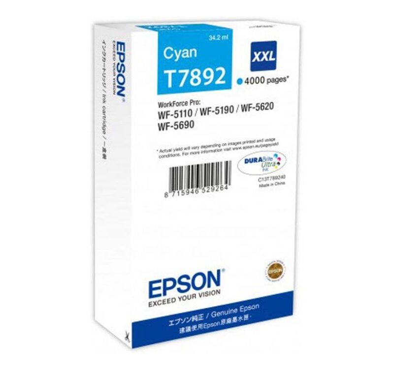 Ink Epson T789240 Cyan with pigment ink -Size XXL