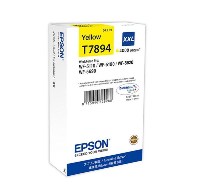 Ink Epson T789440 Yellow with pigment ink -Size XXL