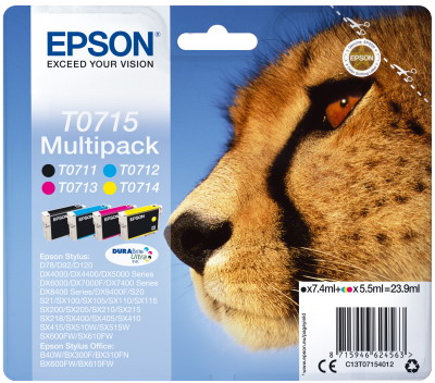 Ink Epson T0715 C13T07154020 Multipack 4 Colours