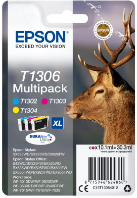 Ink Epson T13064010 MultiPack 3 Ink Crtr new series Stag-Size XL