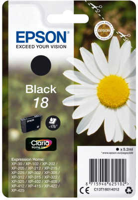 Ink Epson T180140 Black with pigment ink