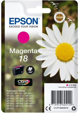Ink Epson T180340 Magenta with pigment ink