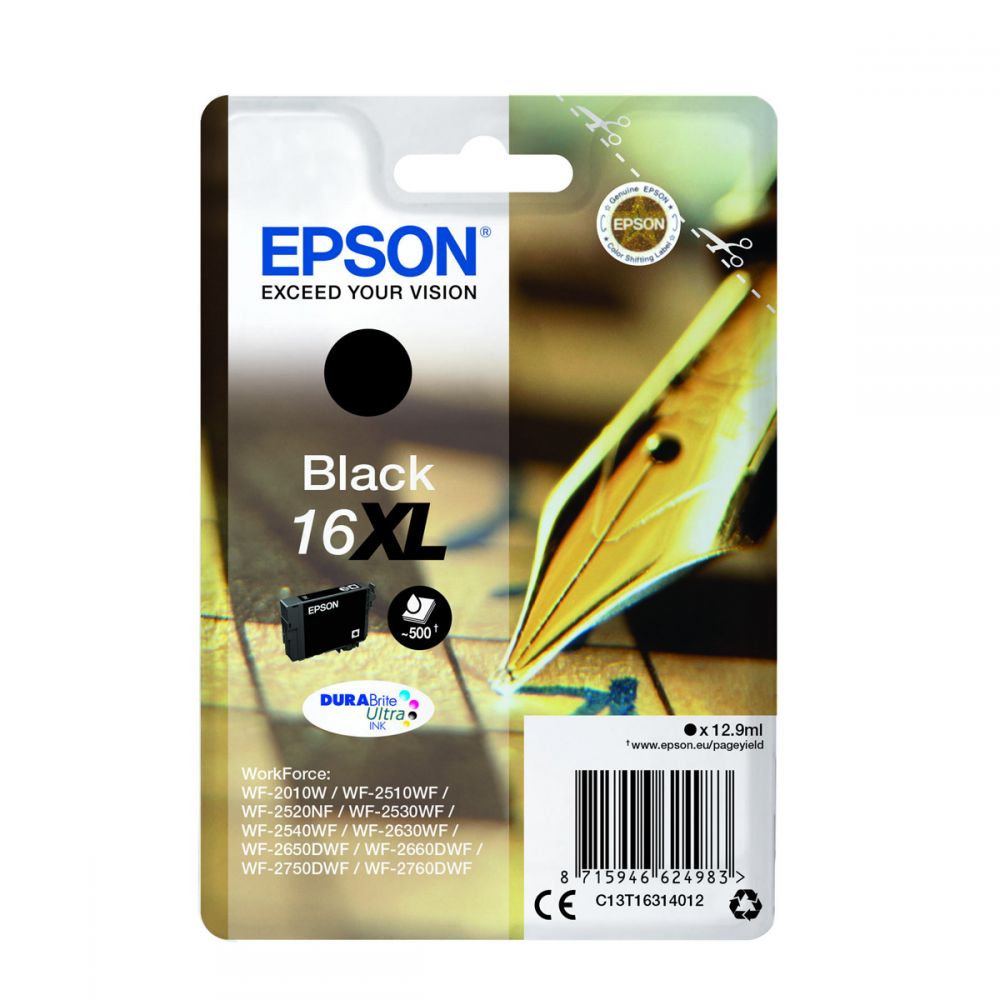 Ink Epson T163140 XL Black with pigment ink Ink Epson T163140 XL Black with pigment ink