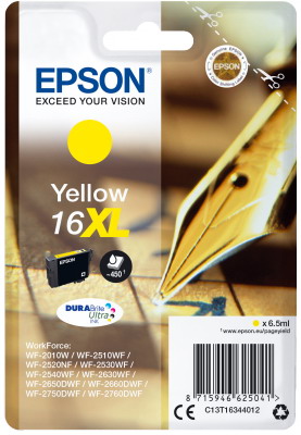 Ink Epson T163440 XL Yellow with pigment ink