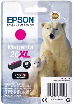 Ink Epson T263340 XL Magenta with pigment ink