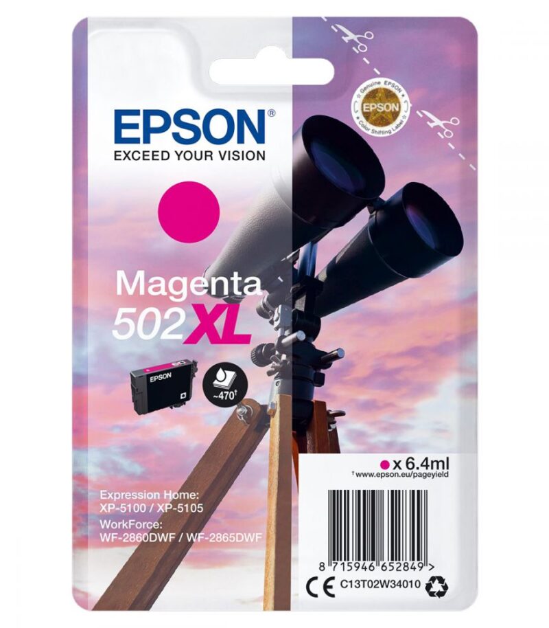 Ink Epson T02W34 C13T02W34010 Magenta XL - 6.4ml
