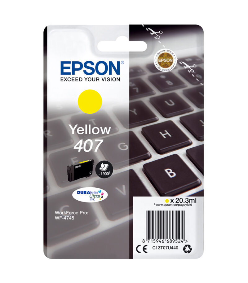Ink Epson T07U4 C13T07U440 Yellow - 38.1 ml