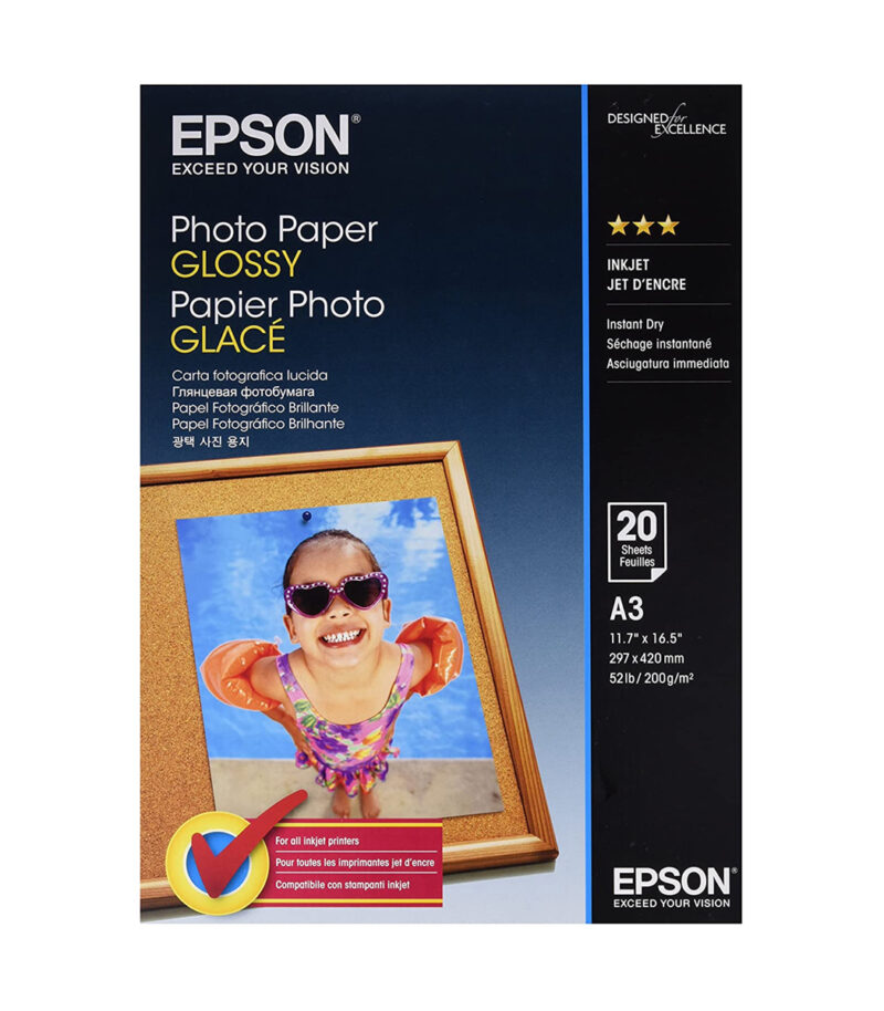 Inkjet Epson Photo Paper Glossy A3 20Shts 200g
