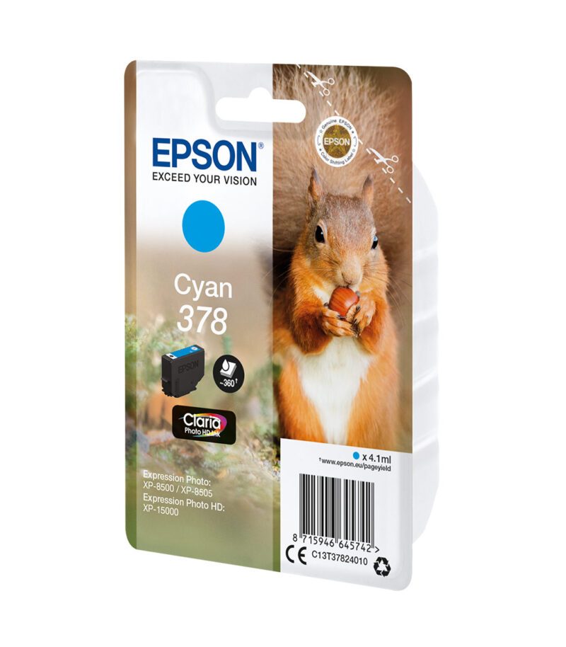 Ink Epson T3782 C13T378240 Cyan - 4.1ml