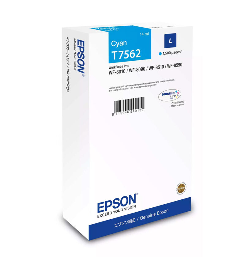 Ink Epson DURABrite C13T75624N Cyan Size L 14ml 1.5K Pgs