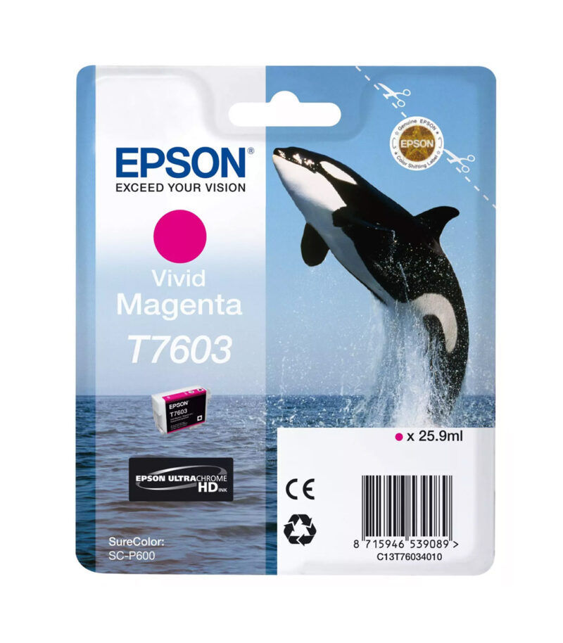Ink Epson T7603 C13T76034N10 Ultrachrome HD Vivid Magenta - 26ml