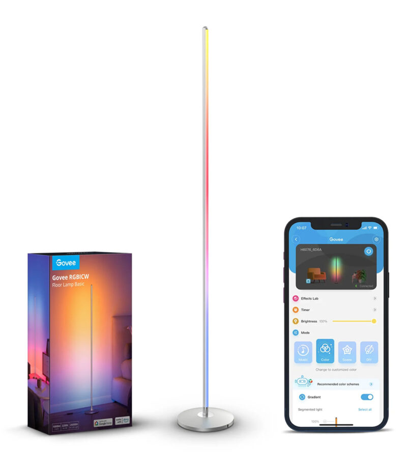 Govee LED Φωτιστικό Δαπέδου Υ140εκ. σε Μαύρο Χρώμα - H6076