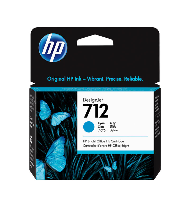 HP 712 29-ml Cyan DesignJet Ink Cartridge