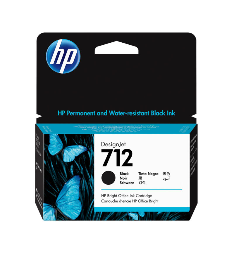 HP 712 38-ml Black DesignJet Ink Cartridge