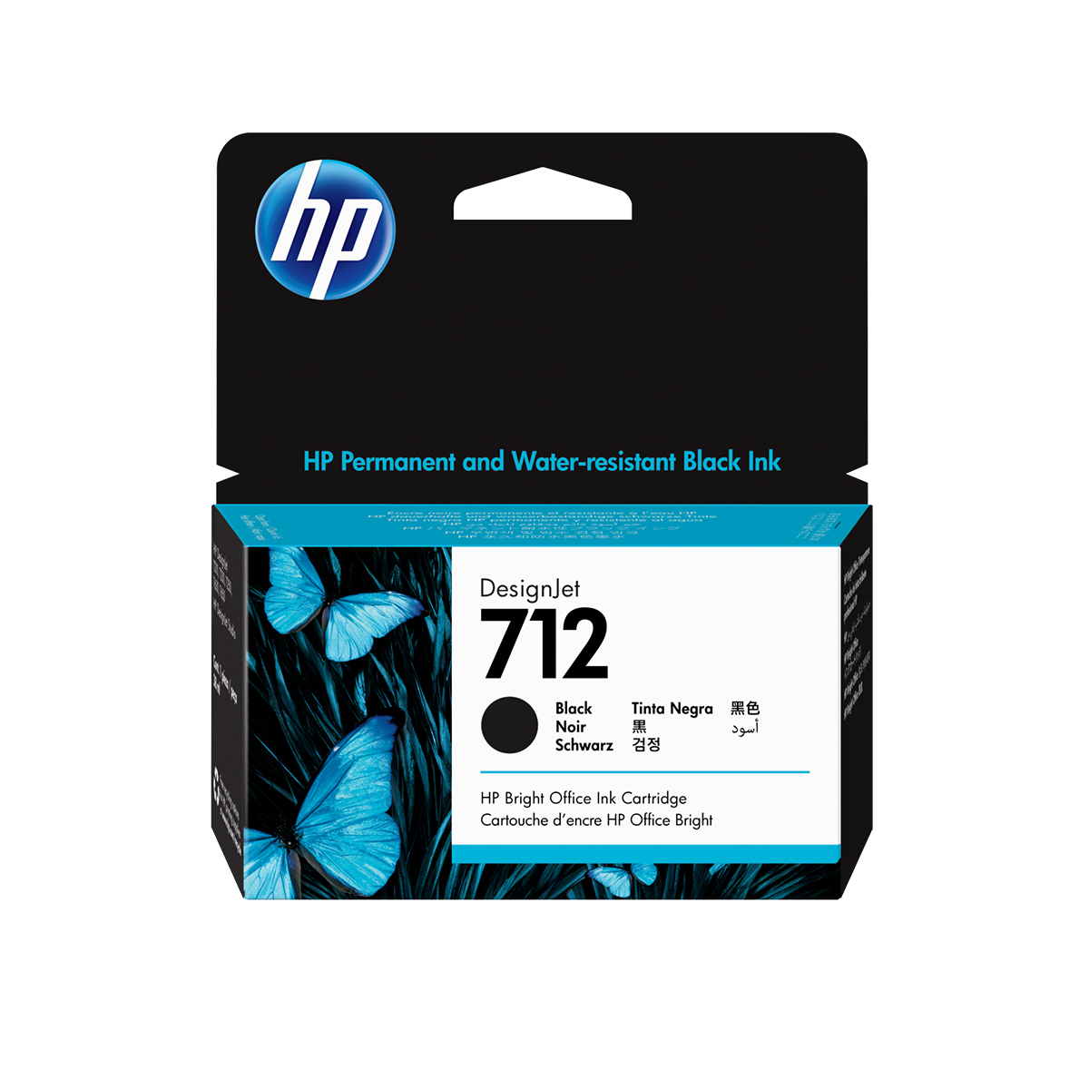 HP 712 38-ml Black DesignJet Ink Cartridge