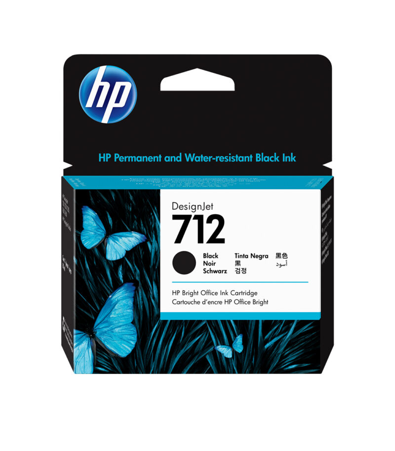 HP 712 80-ml Black DesignJet Ink Cartridge