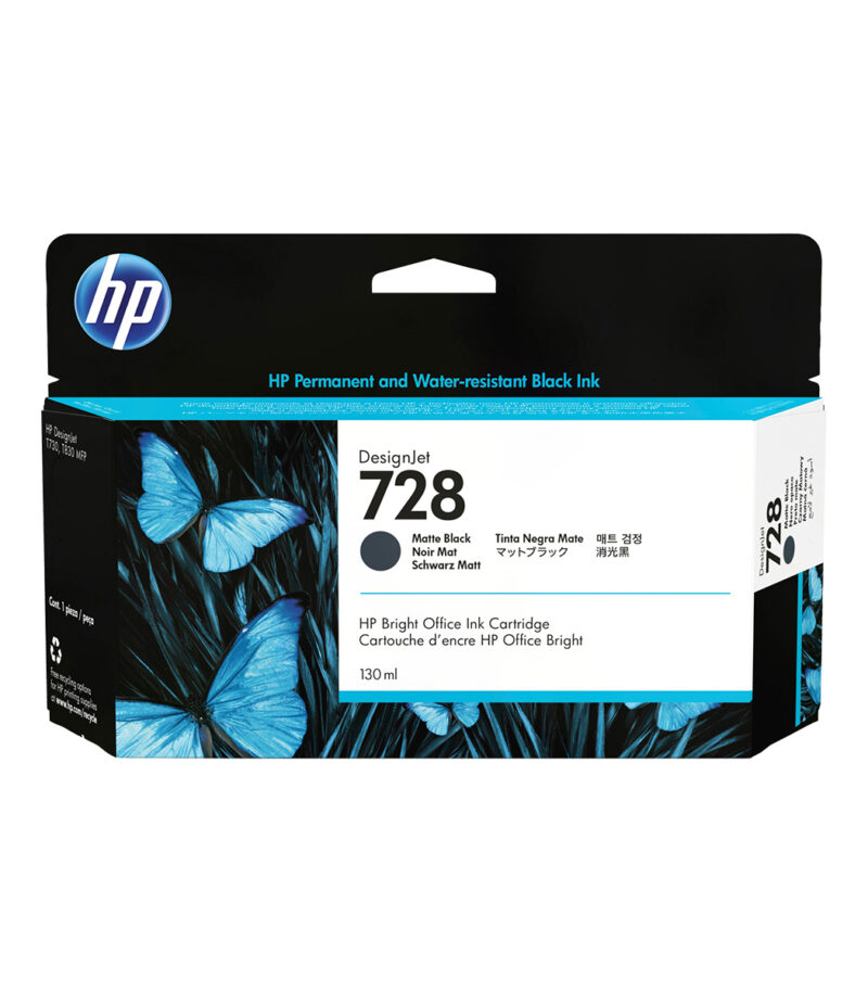 HP 728 130-ml Matte Black DesignJet Ink Cartridge