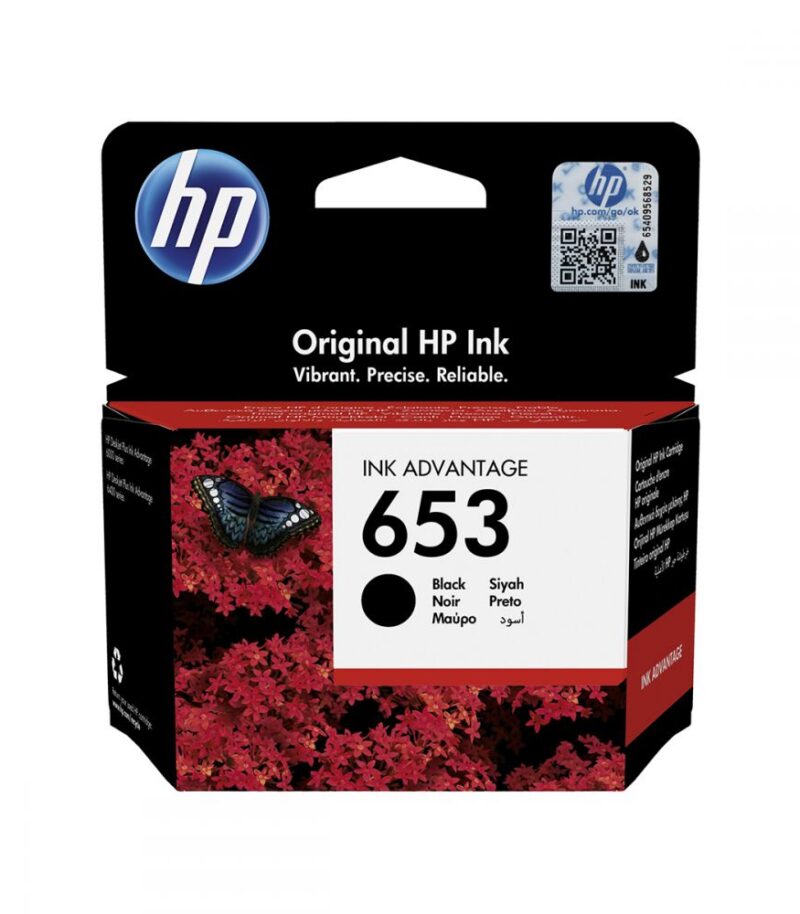 HP 653 Black Original Ink Advantage Cartridge