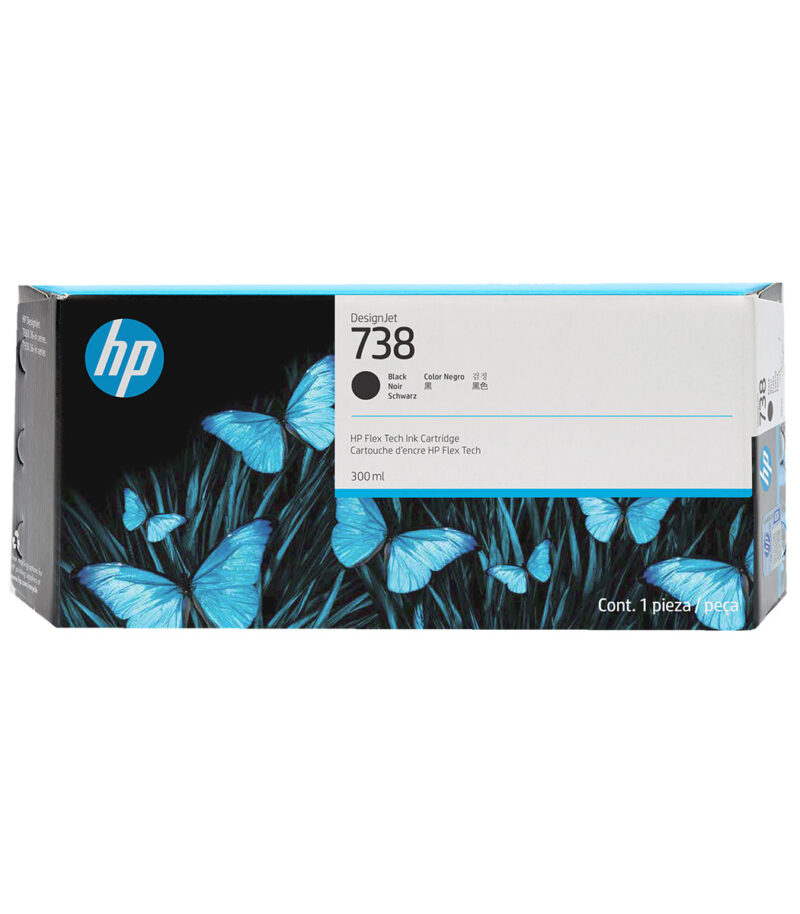 HP 738 300-ml Black DesignJet Ink Cartridge