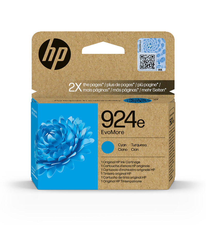 HP 924e EvoMore Cyan Original Ink Cartridge