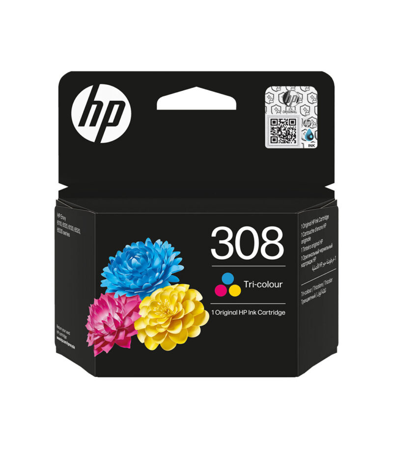 HP 308 Tri-color Original Ink Cartridge