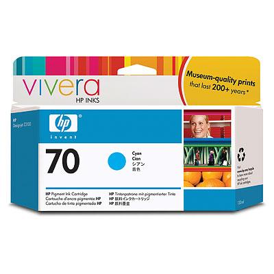 Ink HP No 70 Cyan Crtr with Vivera Ink - 130ml